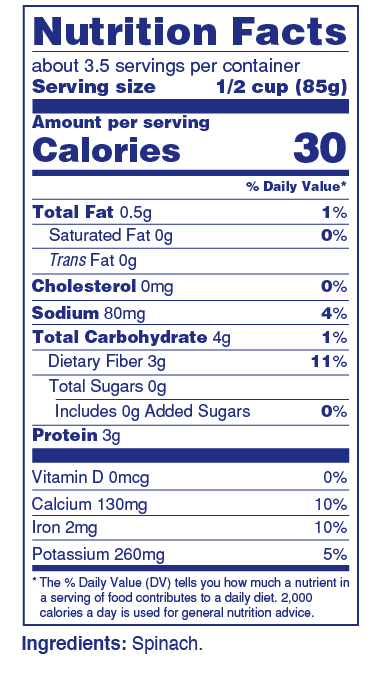 Stahlbush Frozen Cut Spinach - Lifestyle Markets